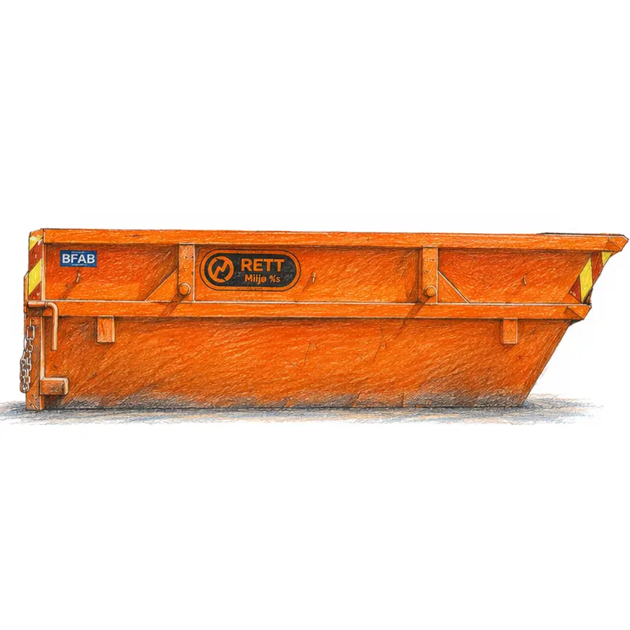 5 m³ åpen liftcontainer