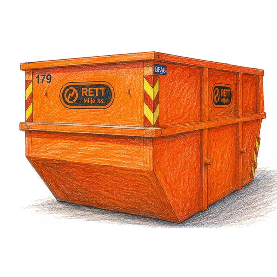 10 m³ åpen liftcontainer